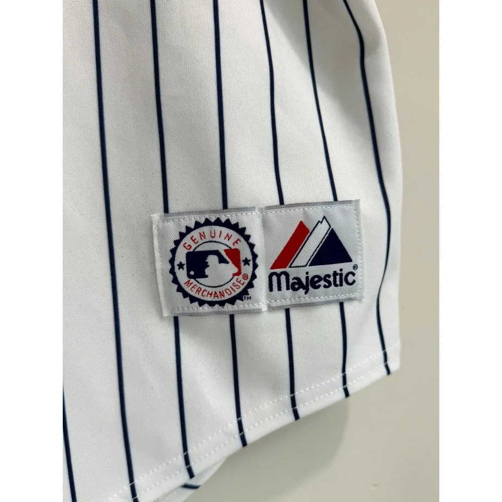 Vintage Majestic New York Yankees MLB Pinstripe Baseball Jersey Mens NY ( USA) - Picture 8 of 11